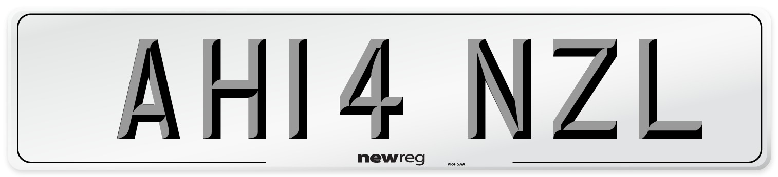 AH14 NZL Number Plate from New Reg
